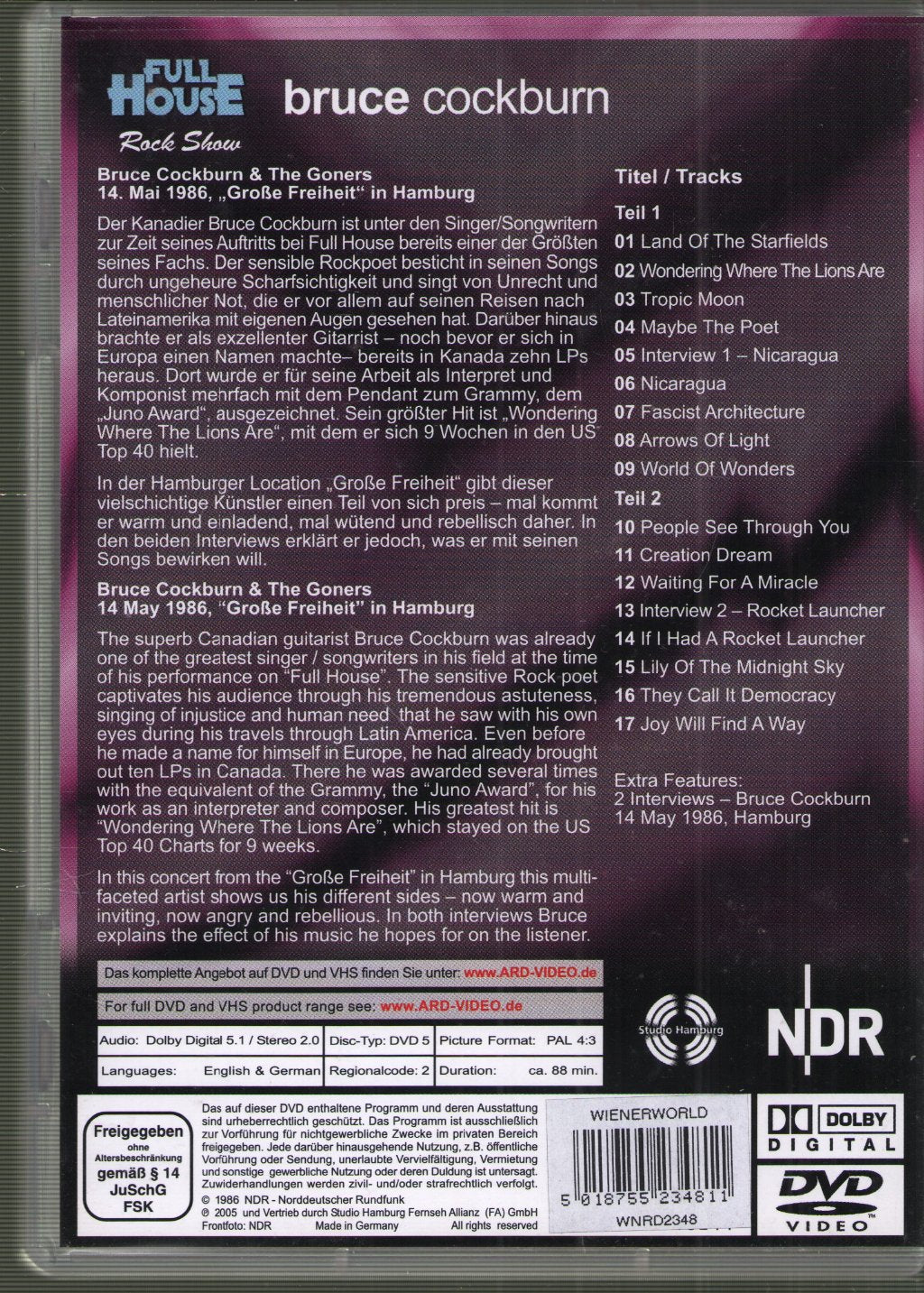 Bruce Cockburn - Full House - Dvd