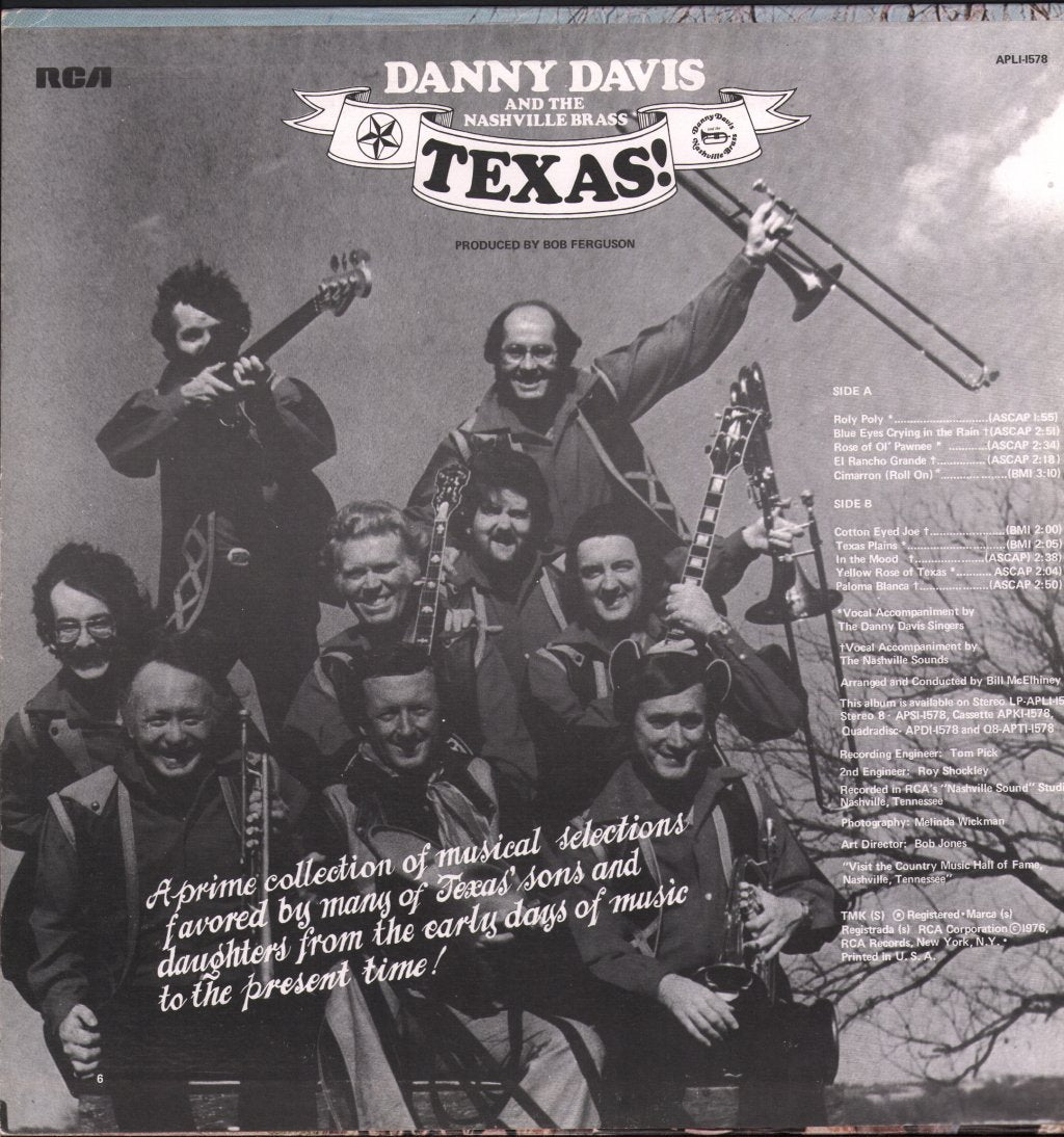 Danny Davis And The Nashville Brass - Texas - Lp
