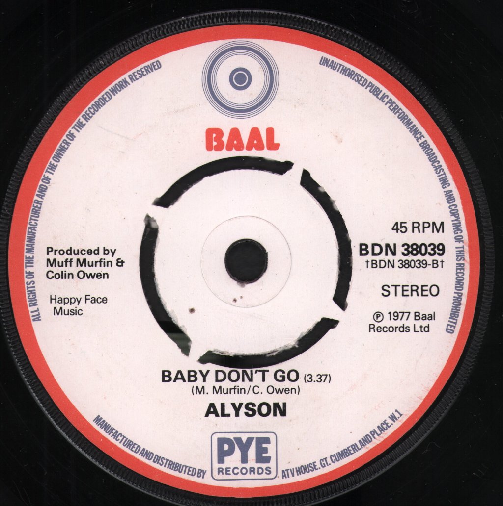 Alyson - Dance With Me - 7 Inch