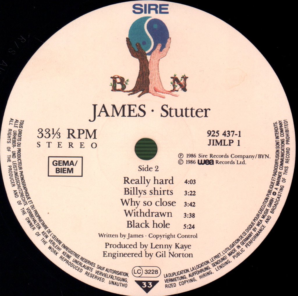 James - Stutter - Lp