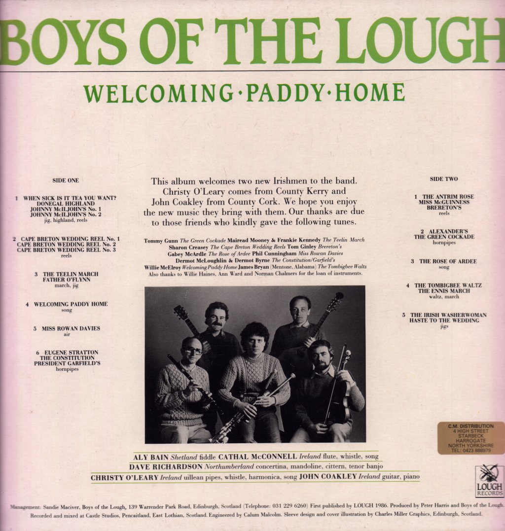Boys Of The Lough - Welcoming Paddy Home - Lp