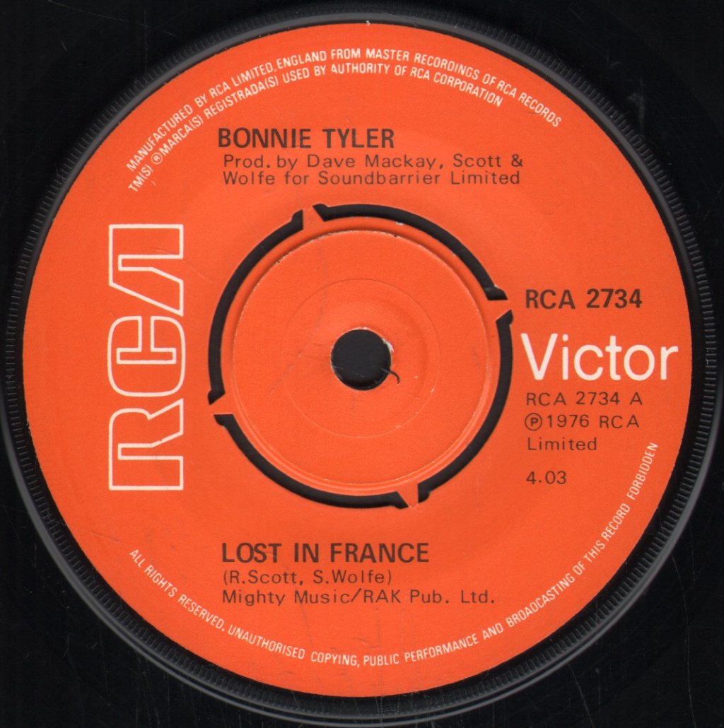 Bonnie Tyler - Lost In France - 7 Inch