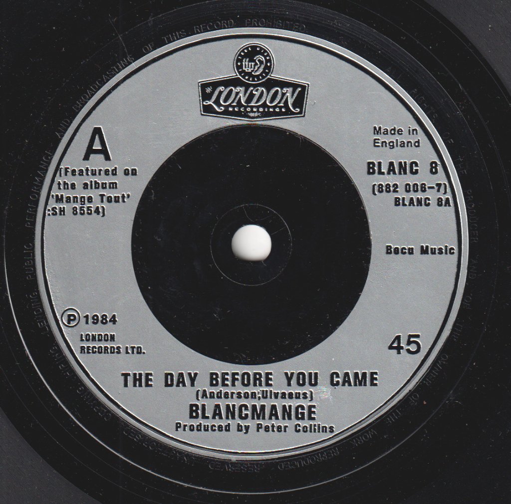 Blancmange - Day Before You Came - 7 Inch