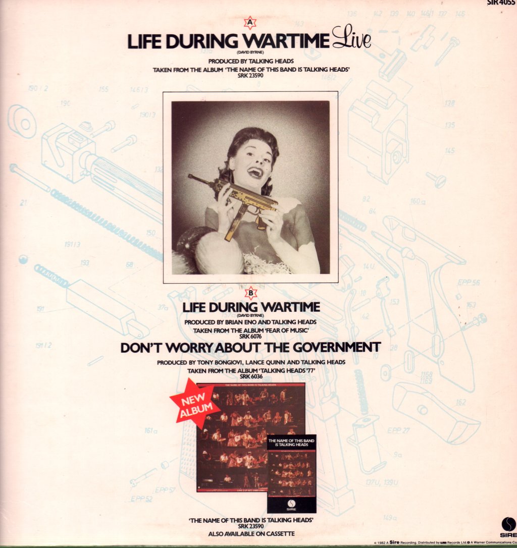 Talking Heads - Life During Wartime (Live) - 12 Inch