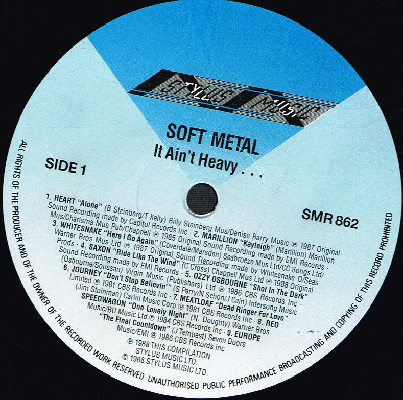 Various Artists - Soft Metal It Ain't Heavy - Lp