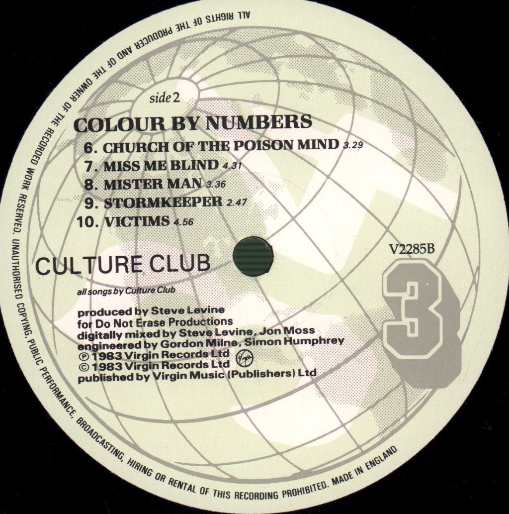 Culture Club - Colour By Numbers - Lp