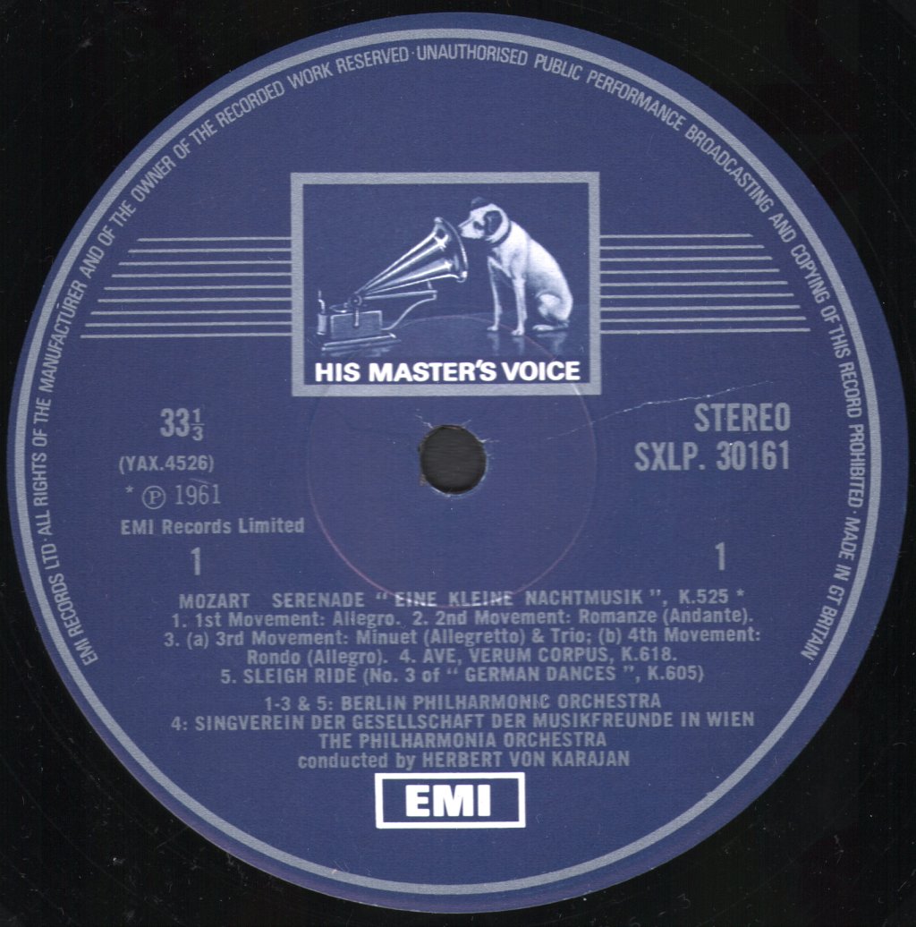 Herbert Von Karajan / Berlin Philharmonic Orchestra - Mozart/Handel/M Haydn - Lp