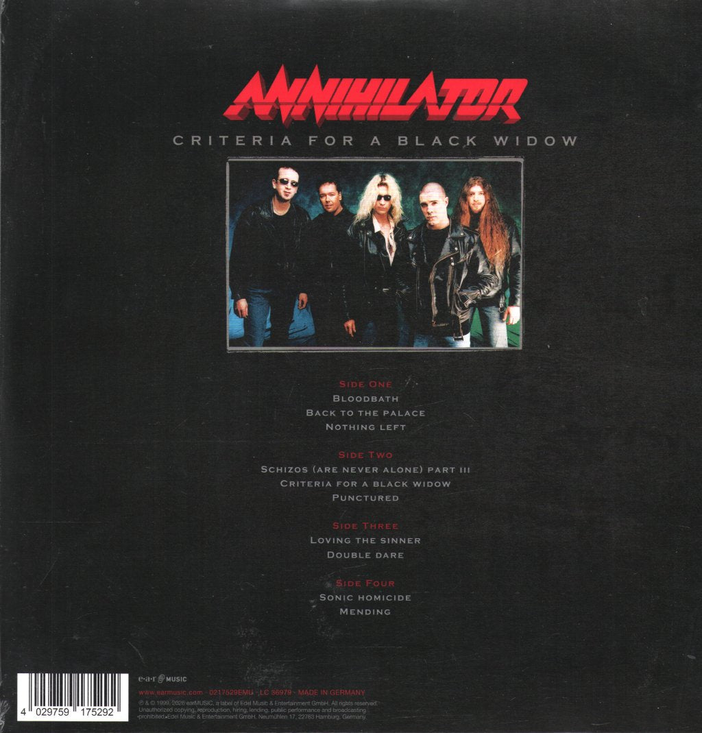 Annihilator - Criteria For A Black Widow - Double Lp