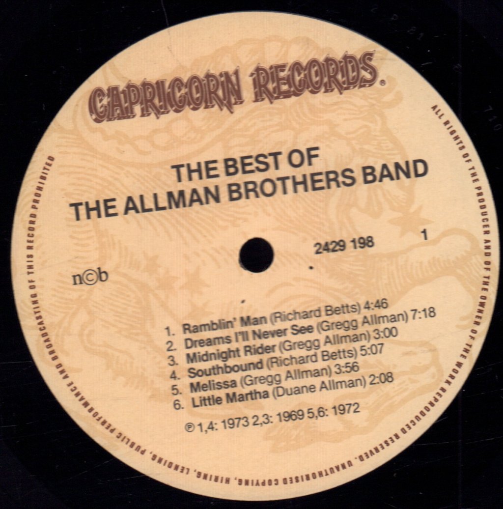 Allman Brothers Band - Best Of The - Lp