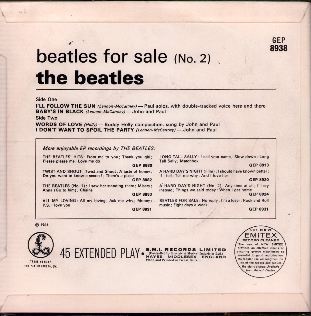 Beatles - Beatles For Sale (No. 2) - 7 Inch