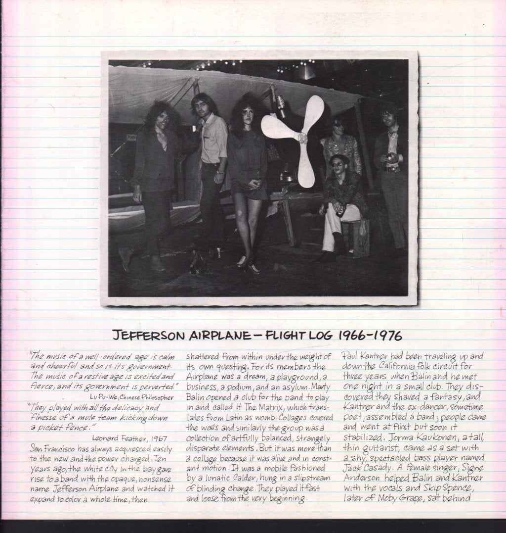 Jefferson Airplane - Flight Log - Double Lp