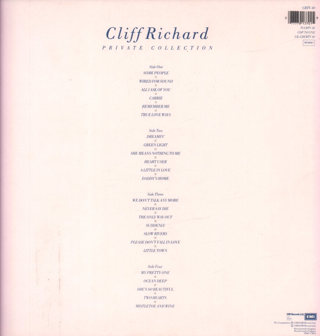 Cliff Richard - Private Collection - Double Lp