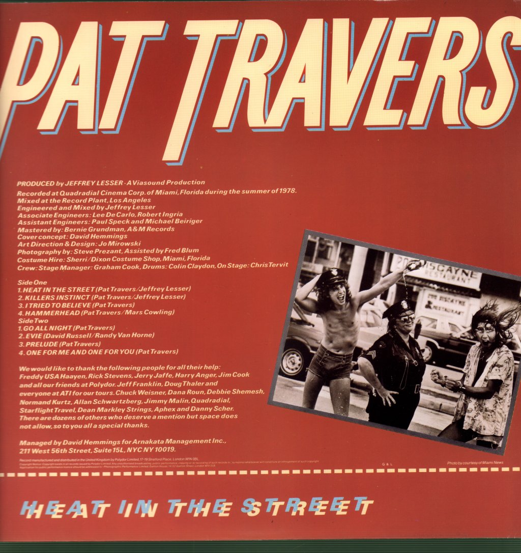 Pat Travers Band - Heat In The Street - Lp