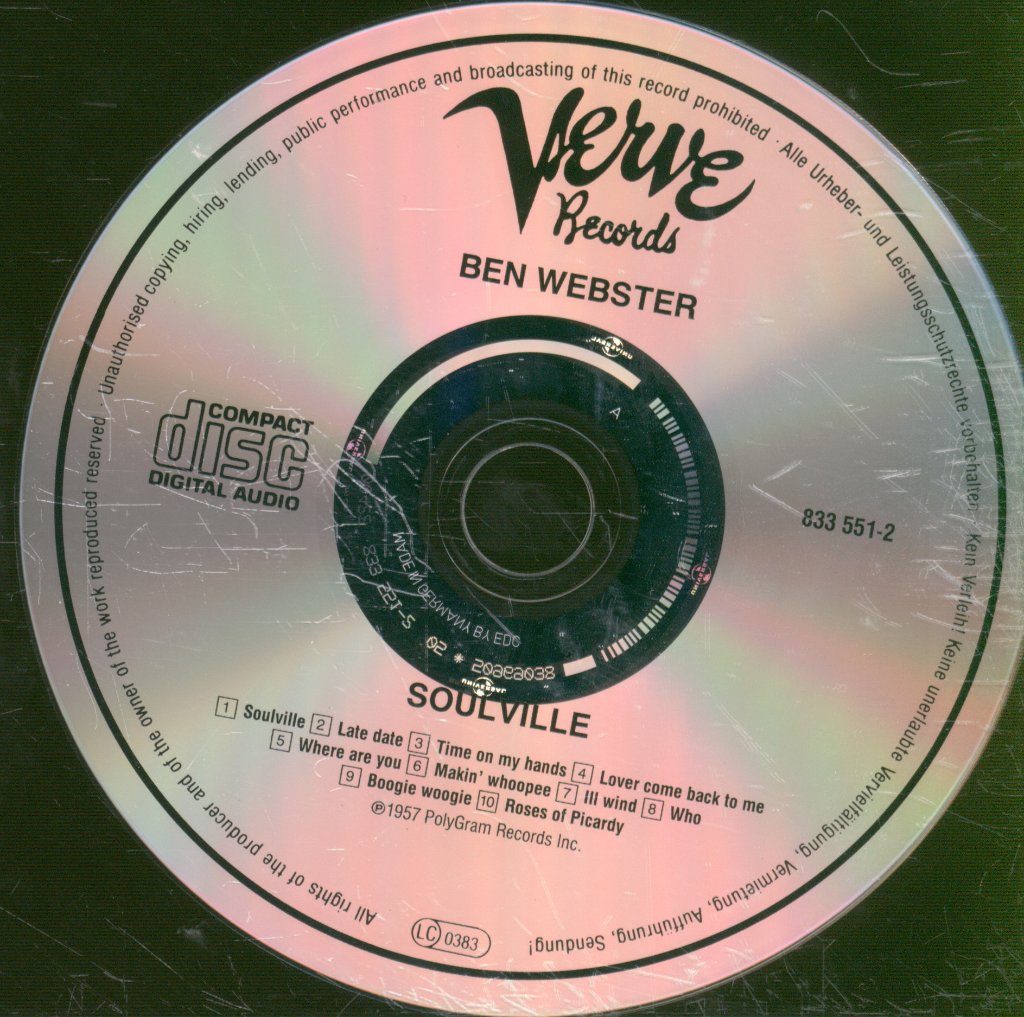 Ben Webster Quintet - Soulville - Cd