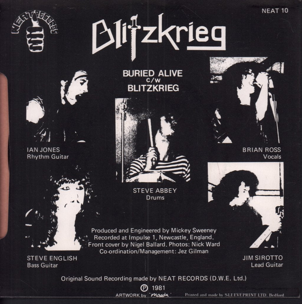 Blitzkrieg (Nwobhm Group) - Buried Alive - 7 Inch