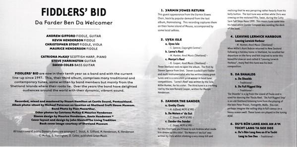 Fiddler's Bid - Da Farder Ben Da Welcomer - Cd