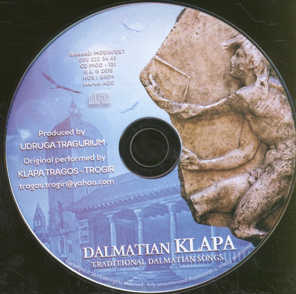 Klapa Tragos - Dalmatian Klapa Traditional Dalmatian Songs - Cd