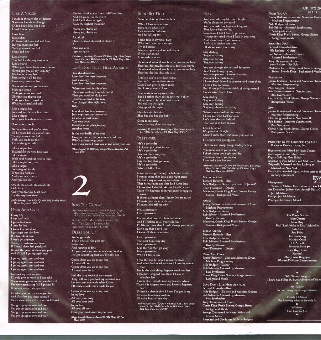 Madonna - Like A Virgin - Lp