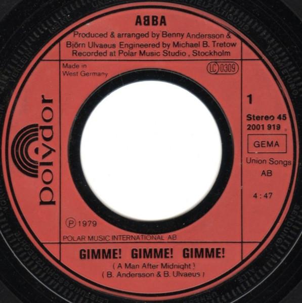ABBA - Gimme! Gimme! Gimme! (A Man After Midnight) - 7 Inch