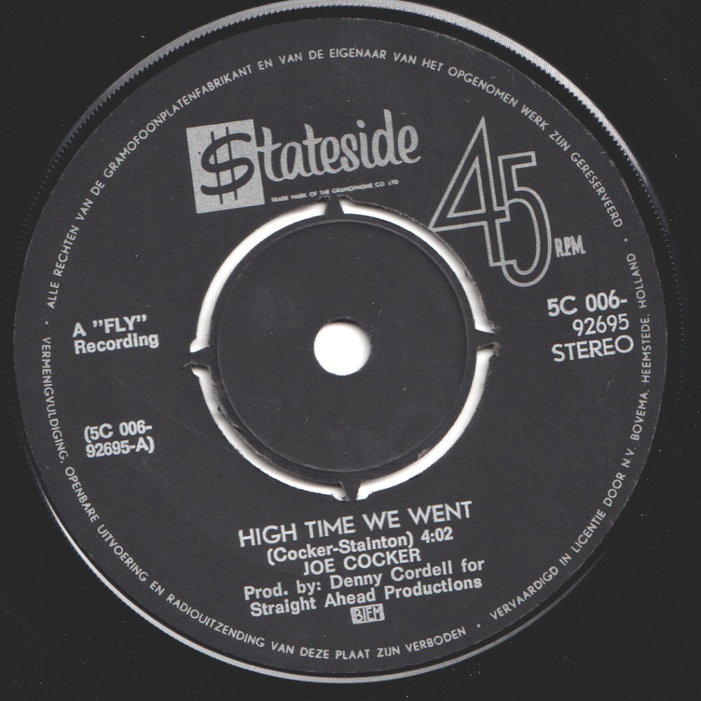 Joe Cocker - High Time We Went - 7 Inch