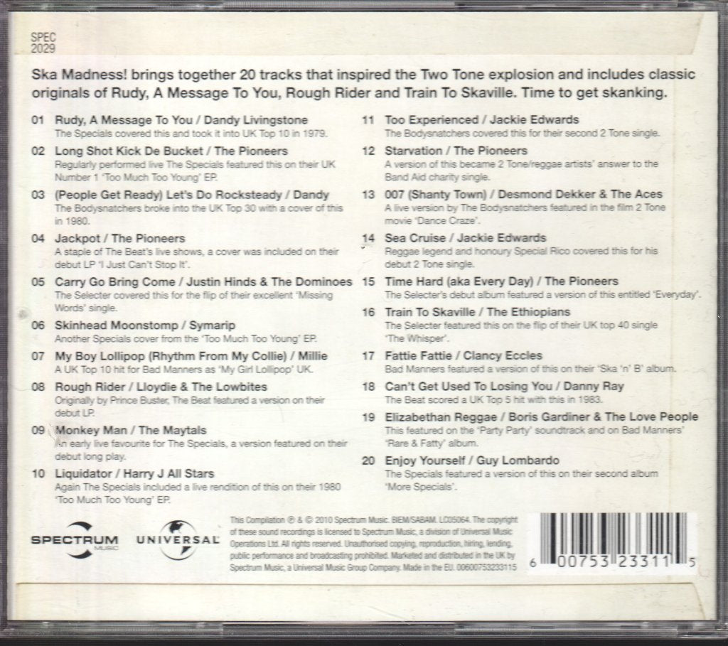 Various Artists - Ska Madness! - Cd