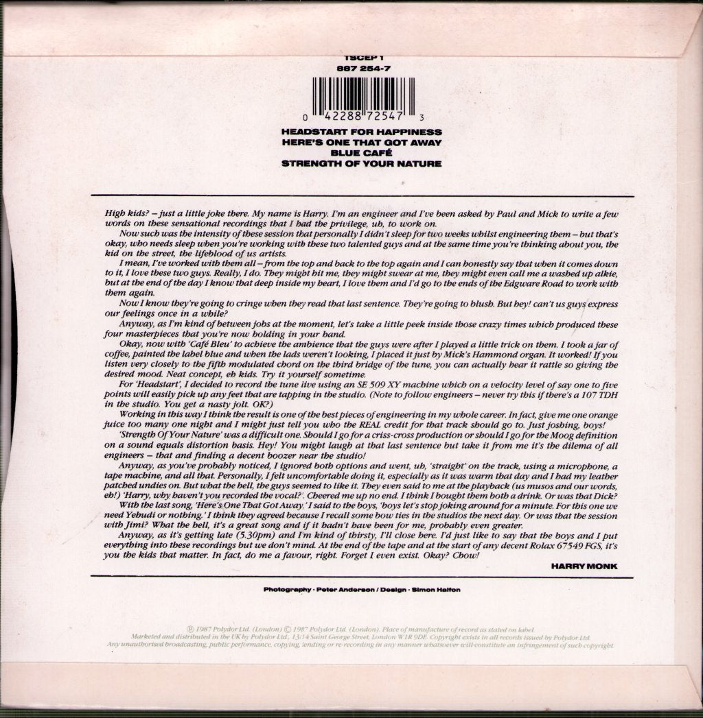 Style Council - Café Bleu - 7 Inch