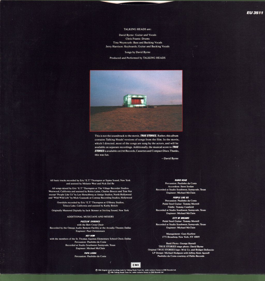 Talking Heads - True Stories - Lp