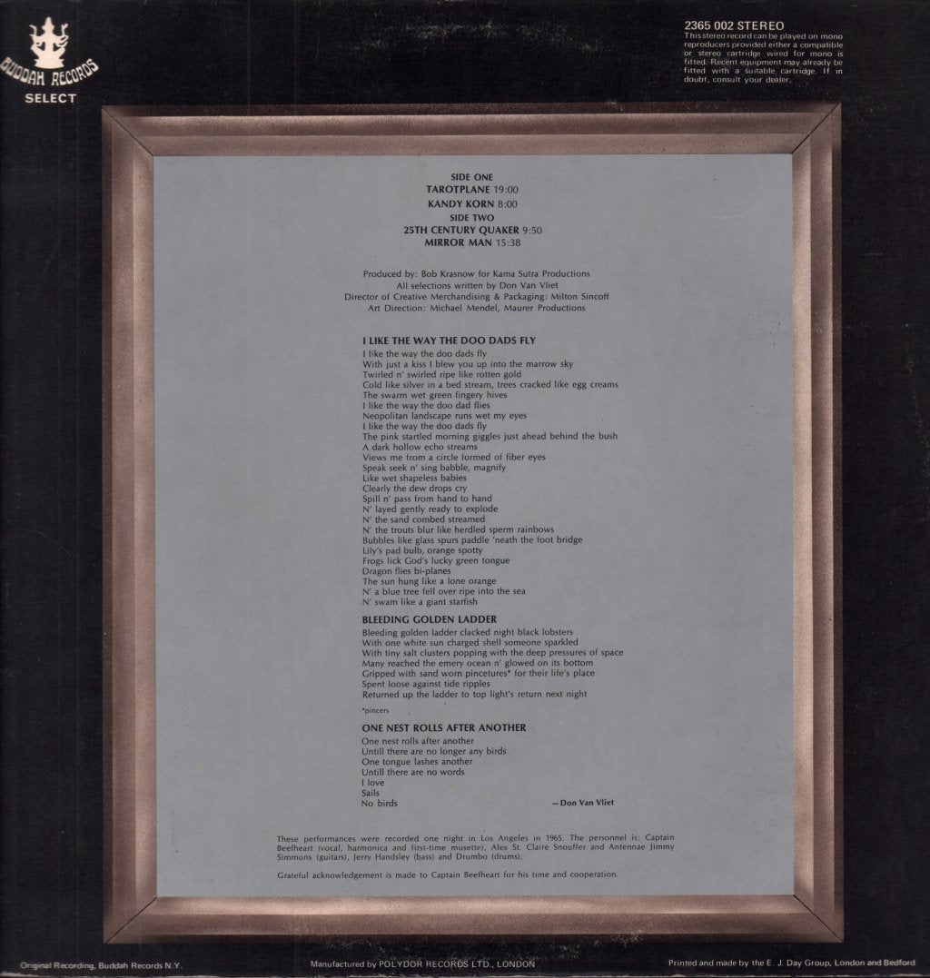 Captain Beefheart And His Magic Band - Mirror Man - Lp