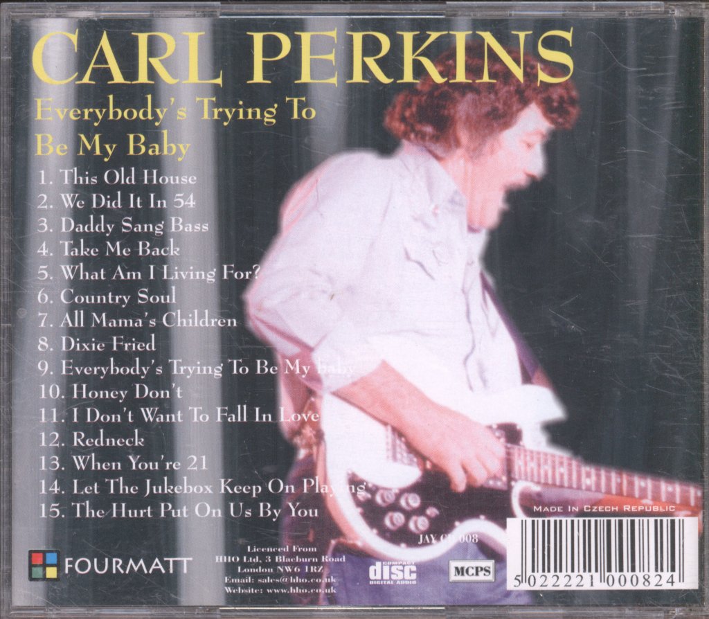 Carl Perkins (Rock N Roll) - Everybody's Trying To Be My Baby - Cd