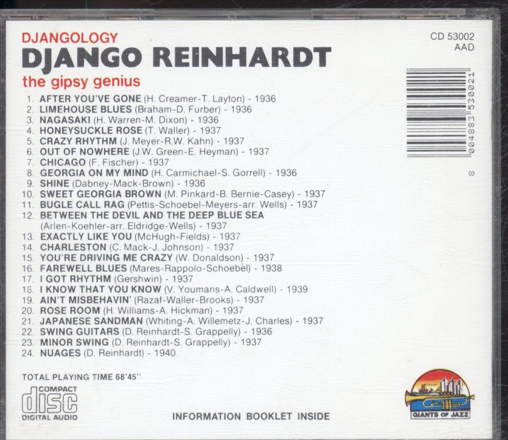 Django Reinhardt - Djangology (The Gypsy Genius) - Cd
