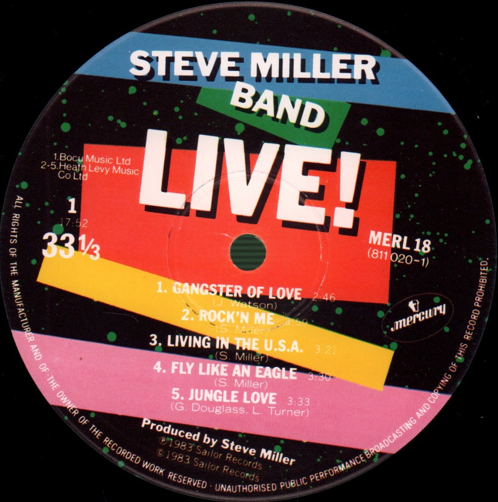 Steve Miller Band - Live! - Lp