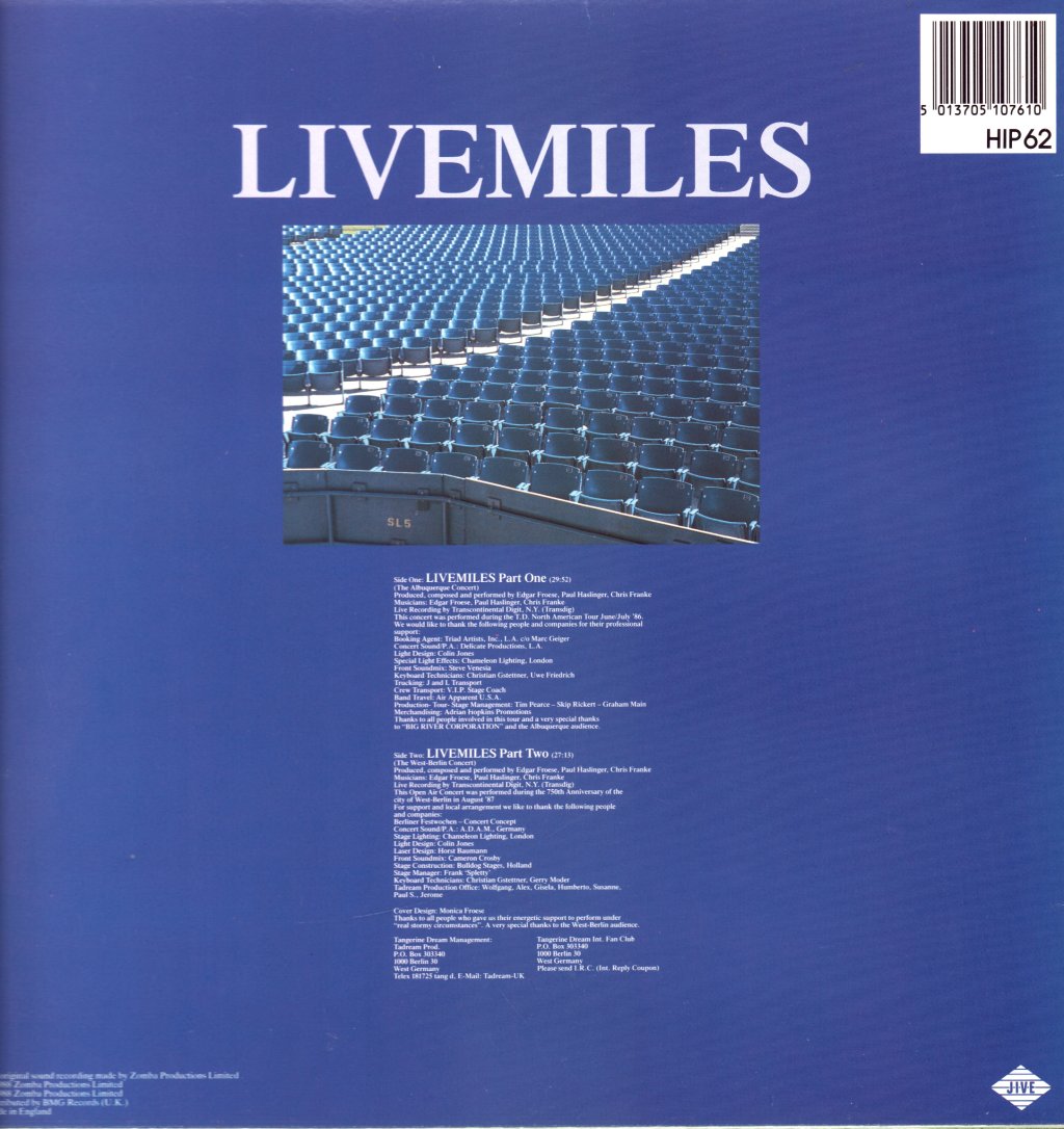 Tangerine Dream - Livemiles (In Concert) - Lp