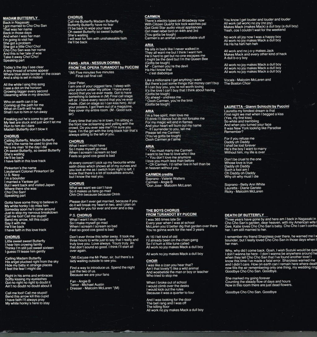 Malcolm McLaren - Fans - Lp