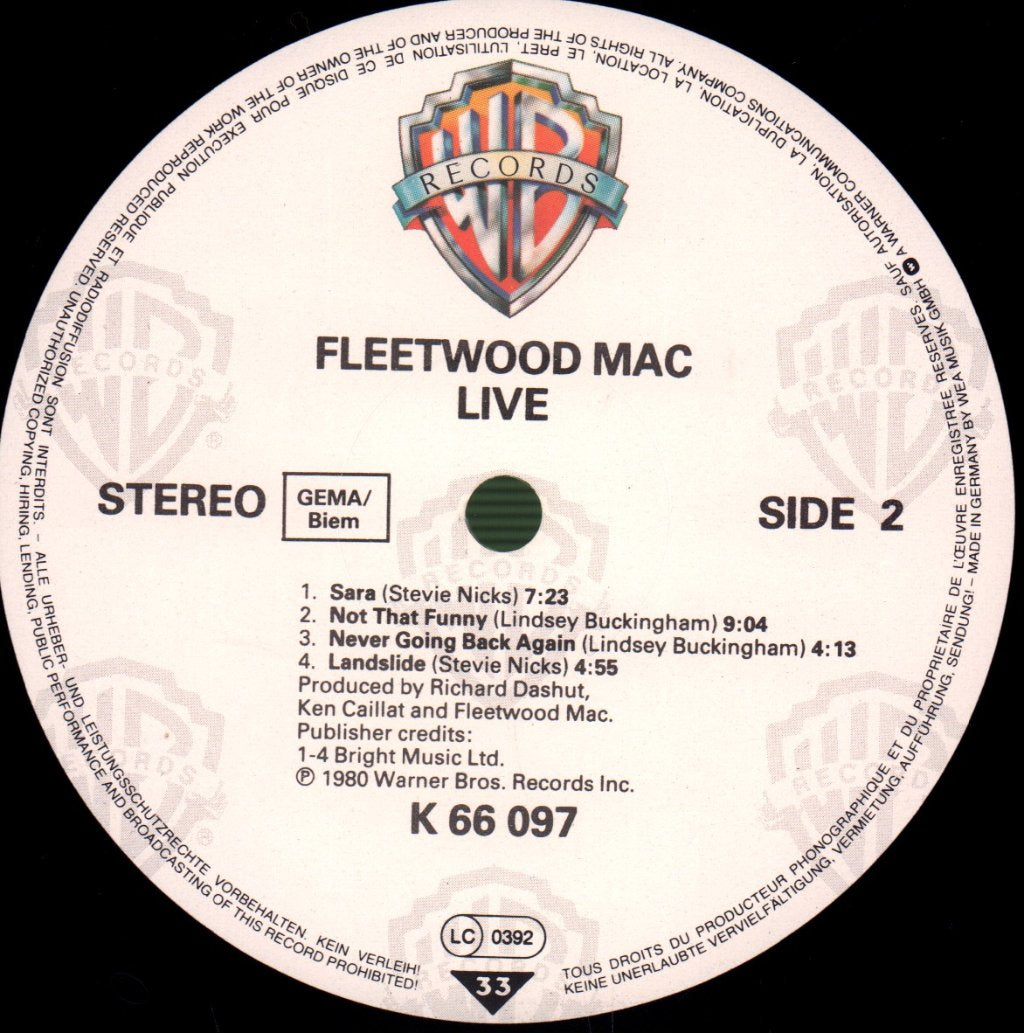 Fleetwood Mac - Live - Double Lp