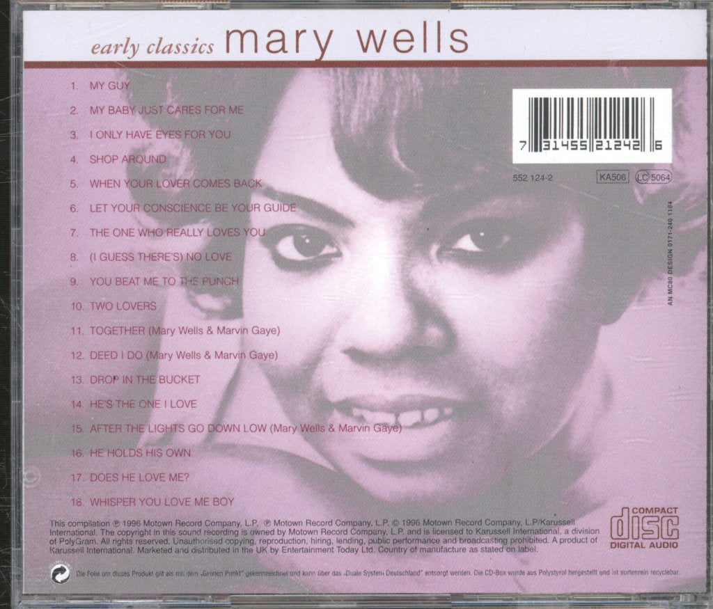 Mary Wells - Early Classics - Cd