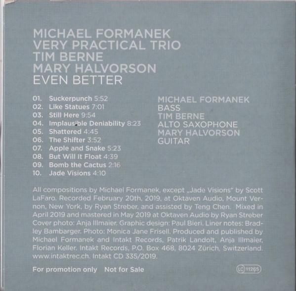 Michael Formanek Very Practical Trio - Even Better - Cd
