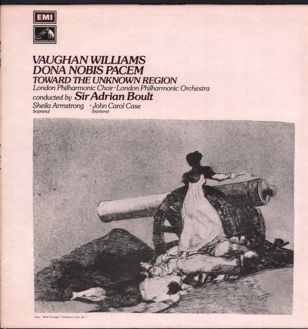 Sir Adrian Boult / London Philharmonic Orchestra & Choir - Vaughan Williams - Dona Nobis Pacem / Toward The Unknown Region - Lp