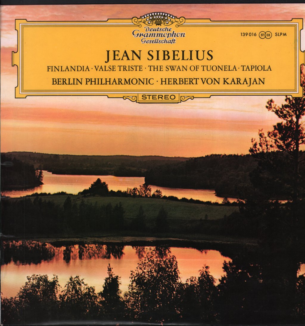 Herbert Von Karajan / Berlin Philharmonic Orchestra - Jean Sibelius - Finlandia Valse Triste - Lp