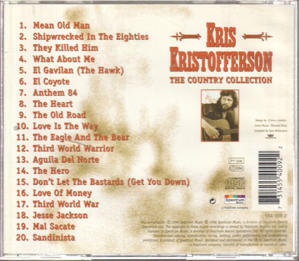 Kris Kristofferson - Country Collection - Cd