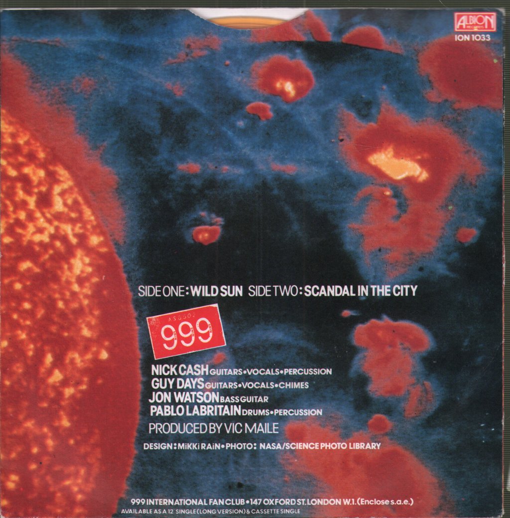999 - Wild Sun - 7 Inch