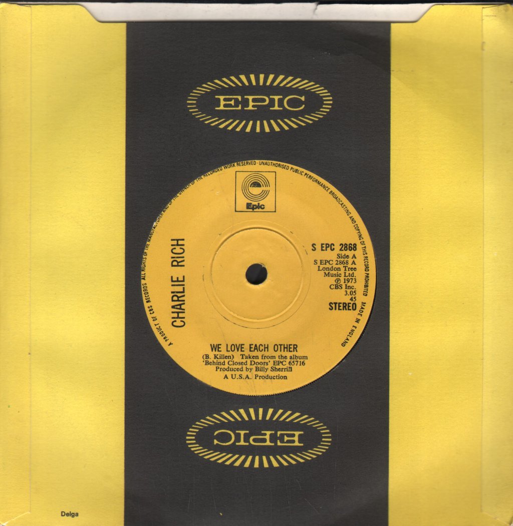 Charlie Rich - We Love Each Other - 7 Inch