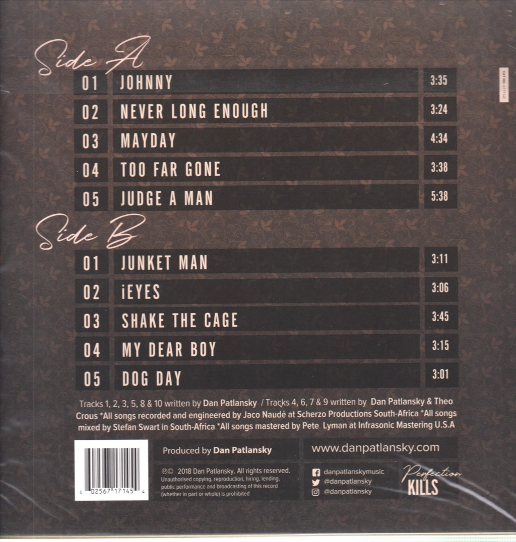 Dan Patlansky - Perfection Kills - Lp