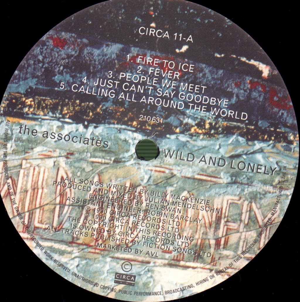 Associates - Wild And Lonely - Lp
