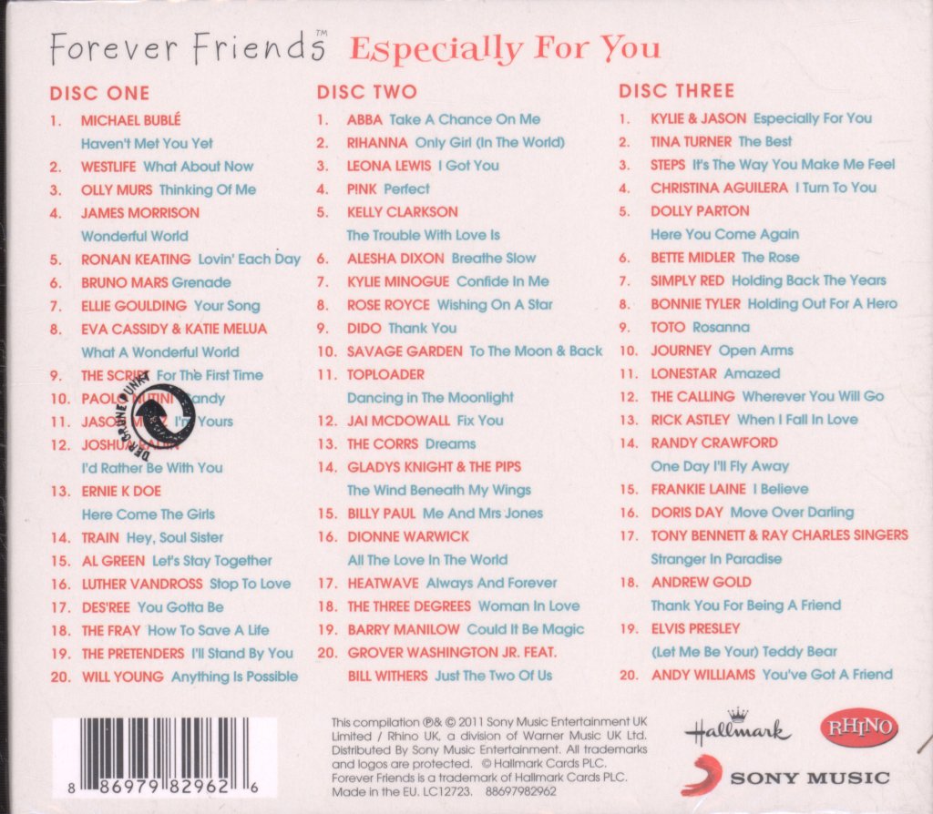 Various Artists - Forever Friends - Especially For You - Cd Set