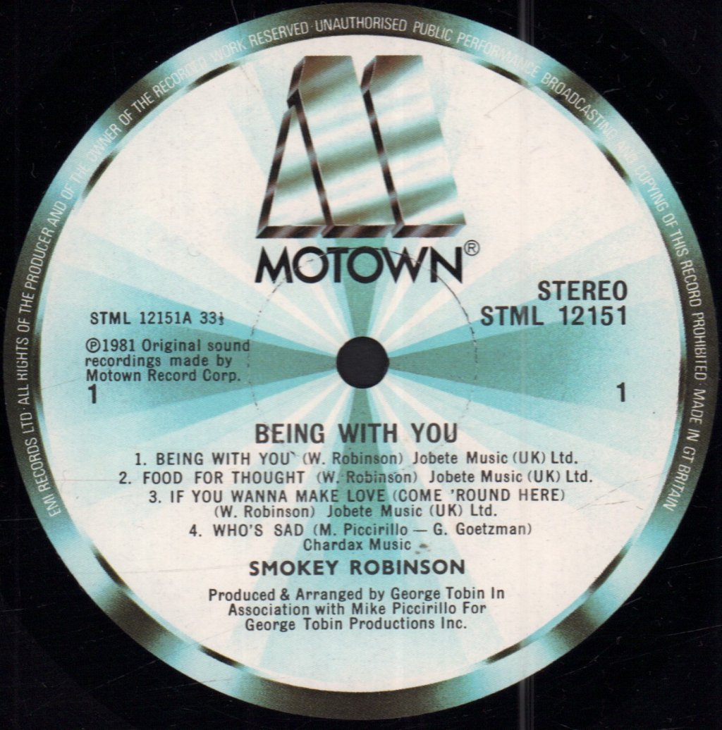 Smokey Robinson - Being With You - Lp