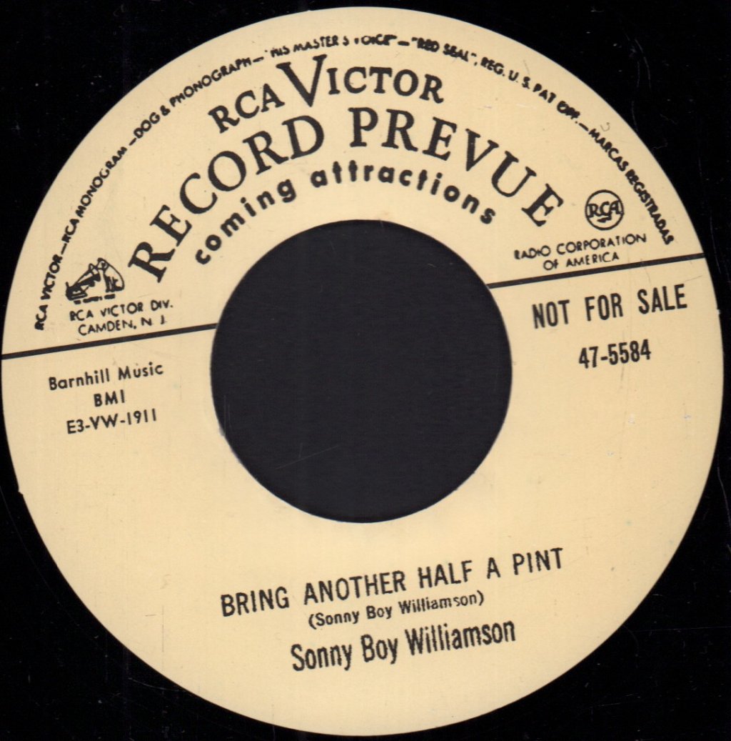 Sonny Boy Williamson / Square Walton - Bring Another Half A Pint / Bad Hangover - 7 Inch