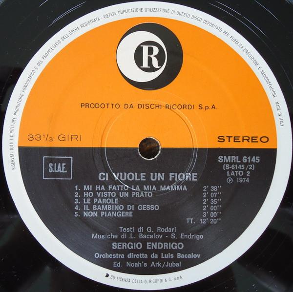Sergio Endrigo - Ci Vuole Un Fiore - Lp