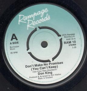 Don King - Don't Make No Promises - 7 Inch