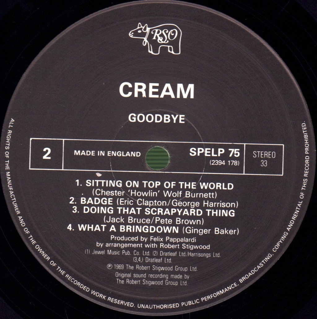 Cream - Goodbye - Lp
