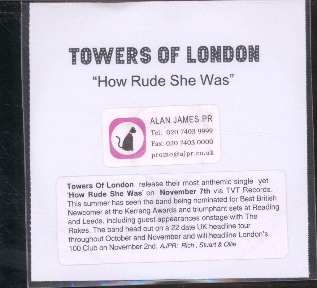 Towers Of London - How Rude She Was - Cdr